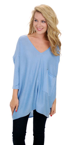 Coal Miner Sweater, Light Blue