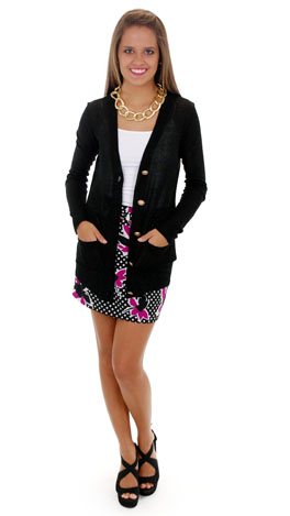 Time Marches on Cardigan, Black