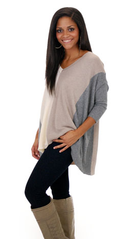 Shady Line Sweater, Grey