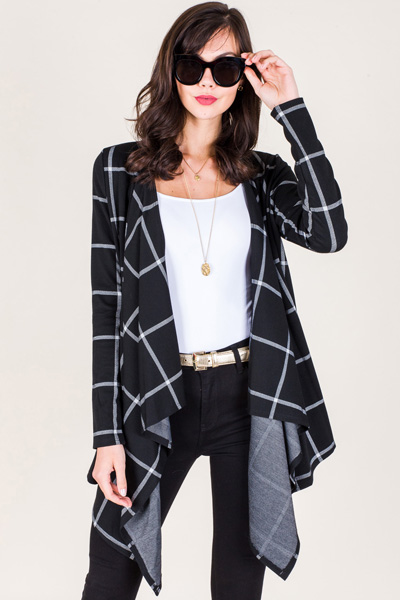 Black Grid Topper