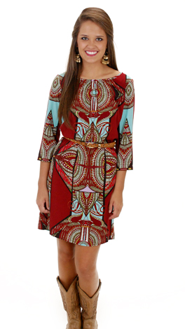 Medallion of Honor Dress, Wine
