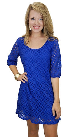 I State My Lace Dress, Blue