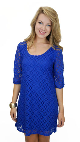 I State My Lace Dress, Blue