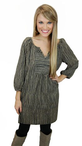 Ups & Downs Dress, Black