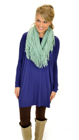 Outside The Box Tunic, Dark Blue