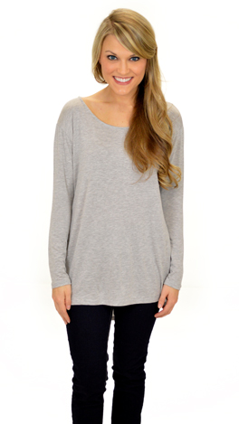 Angled Pocket Tee, Gray
