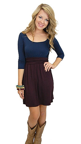 The Treva Dress, Eggplant