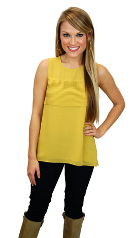 Bands of Sisters Tank, Yellow