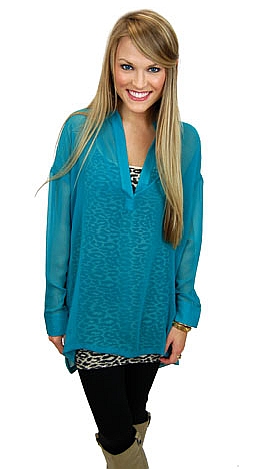 The Katie Tunic, Teal