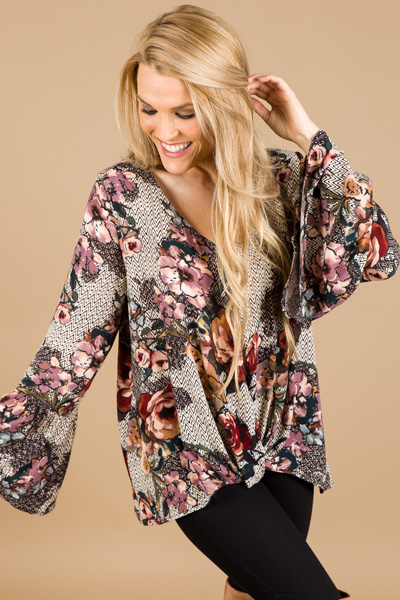 Abstract Roses Top