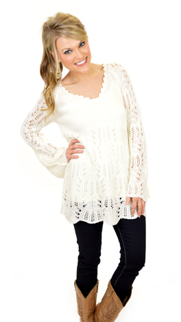 Heaven Sent Sweater, Ivory