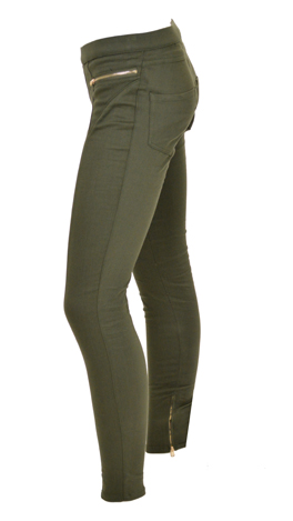 Olive Zipper Pants