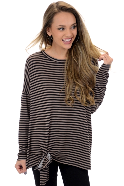Low Tied Top, Mocha