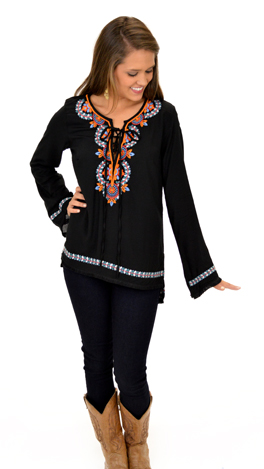 Sun-spired Top, Black