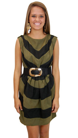 Chevy to The Levy Dress, Green