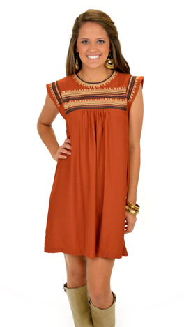 The Canyons Dress, Rust
