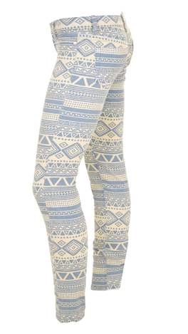 Aztec Lines Pants, Blue