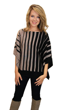 Straight Shooter Poncho, Blk