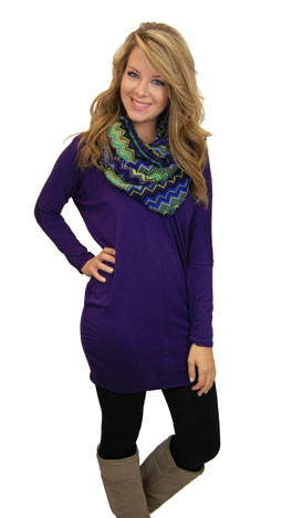 Purple Dolman Tunic