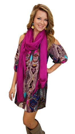 Plum Paisley Dress