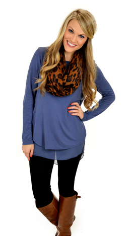 Double Your Fun Top, Blue