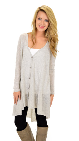 Long Time Coming Cardigan, Oyster