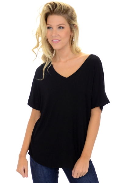 Rachele Dolman Tee, Black