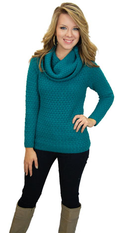 Teal The Cows Come Home Sweater
