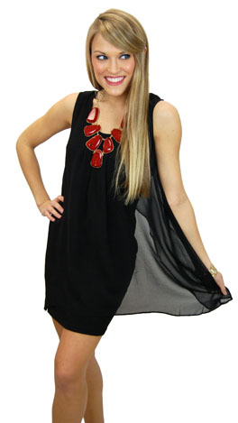 Wing Back Dress