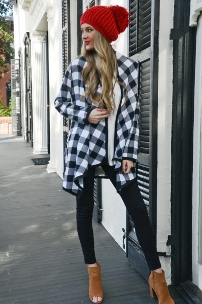 Buffalo Check Topper, White