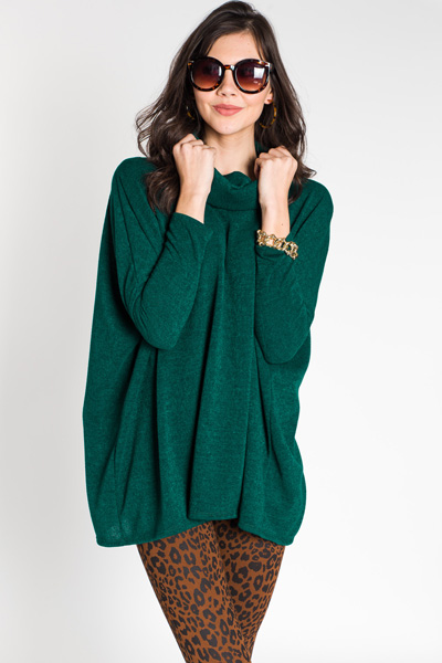 Cara Cowl Neck, Hunter Green