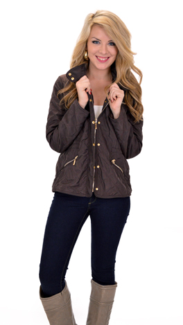 Classic Quilted Jacket, Brown