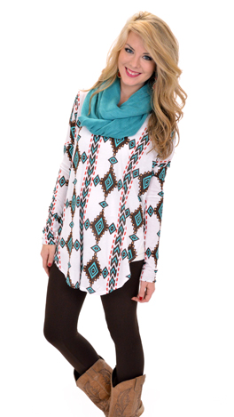 Oasis Tunic Tee, Tribal