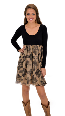 Tribal Babydoll Dress