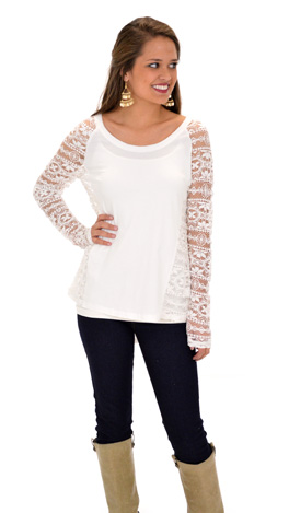 Panels of Lace Top