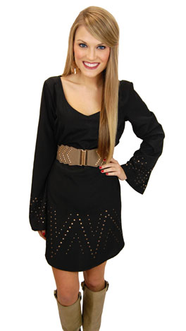 Stud Muffin Dress, Black