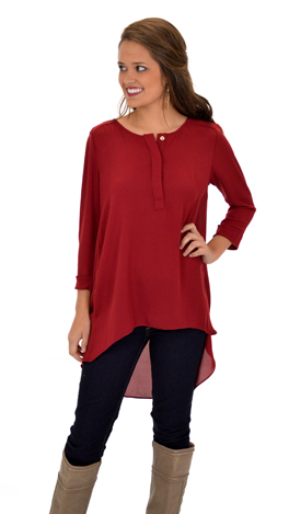 Modern Marvel Tunic, Wine