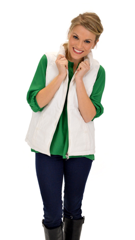 Reversible Vest, Ivory