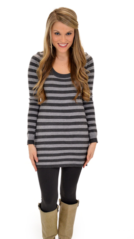 Alli Sweater, GrayStipes