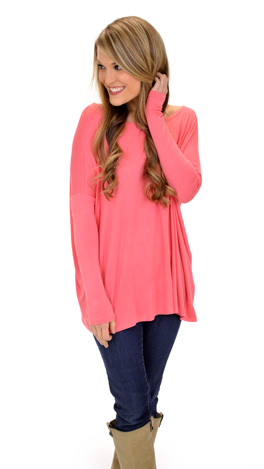 Box Tee, Coral