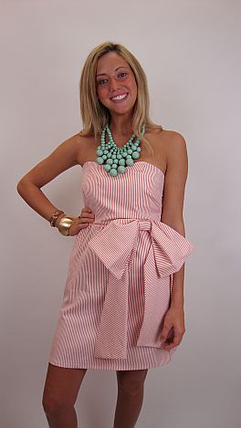 Judith Pink Striped Dress