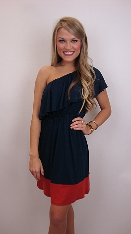 Best Basic One Shoulder, Navy