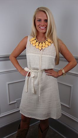 Crochet Me Crazy Dress - Dresses - The Blue Door Boutique