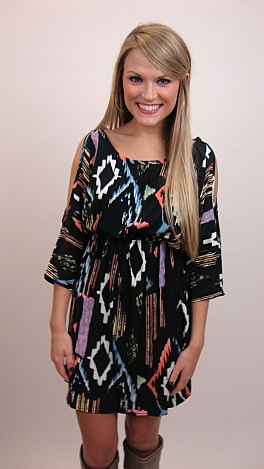 Mayan Madness Dress, Black