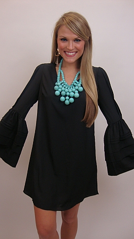 Sleevey Nix Dress, Black