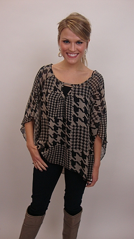 Houndstooth Blouse