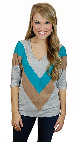 Queen V Tee, Grey