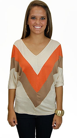 Queen V Tee, Taupe