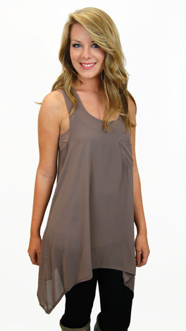 Awesome Layering Tank, Taupe