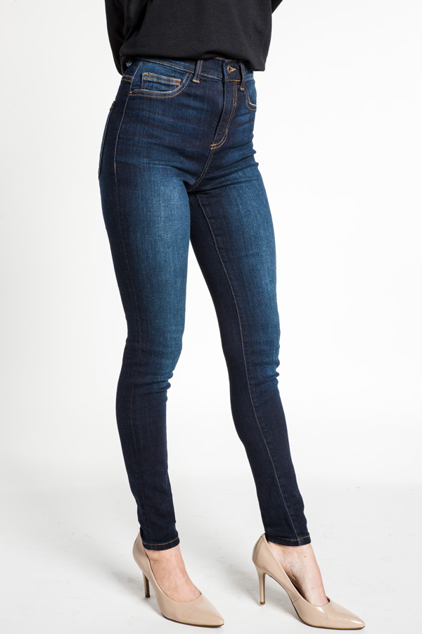 High Rise Stretch Skinny, Dark